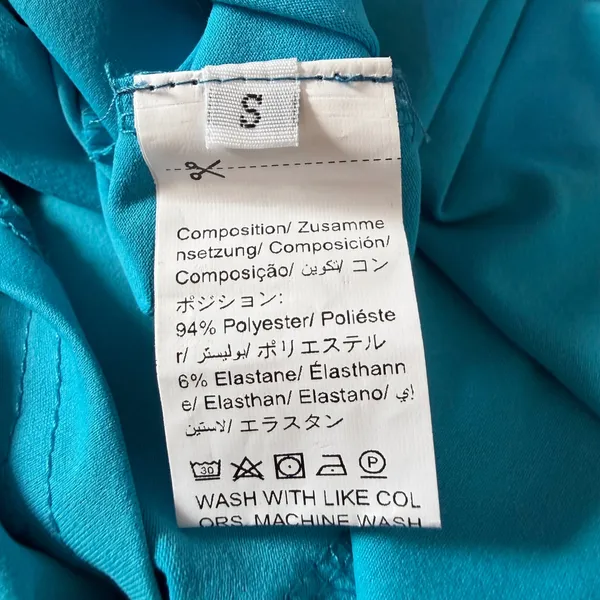 NWOT Floerns Womens Cut Out Metal Ring Halter Neck Bodycon Maxi Dress Blue Small - Image 6