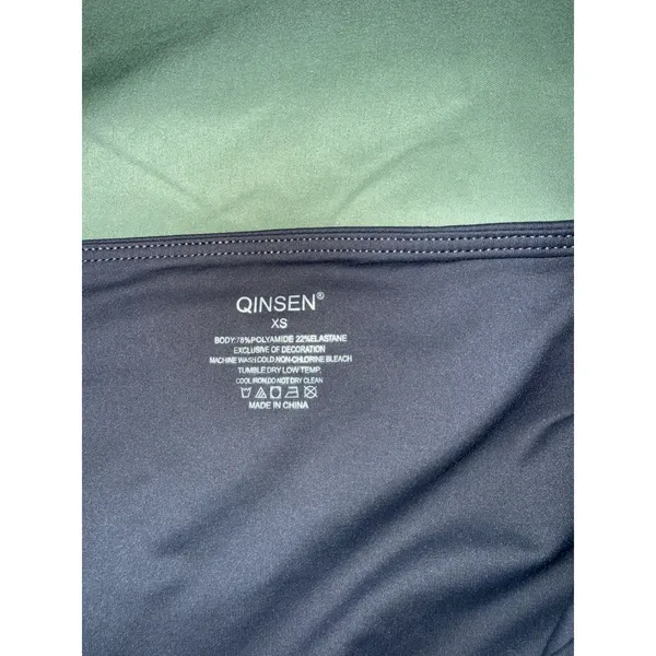Qinsen 2 Pack One‎ Shoulder Ruched Tank Tops Pink Grey XS NWT - Image 7