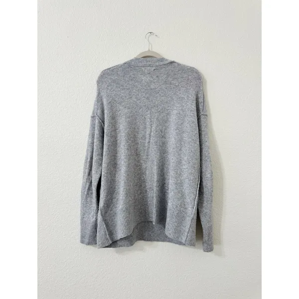Aerie Gray Oversized Soft Knit Crewneck Sweater Women’s Medium - Image 3