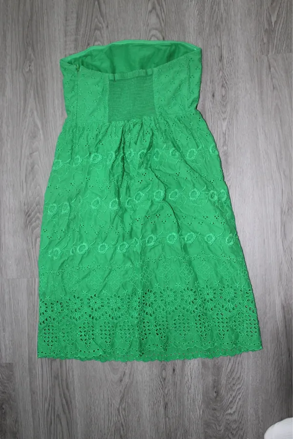 Vintage Ole Navy Strapless Eyelet Lace Dress - Image 4