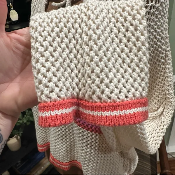 Offline by Aerie Crochet Hoodie – “Toasted Coconut” Colorway, Size Medium - Image 8