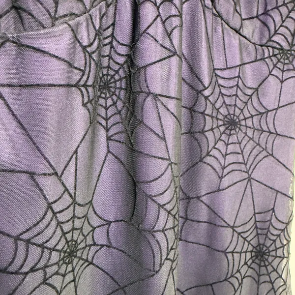 Women‎ Fairy Grunge Whimsigoth Babydoll Slip Dress Purple Black Spiderweb Goth - Image 8