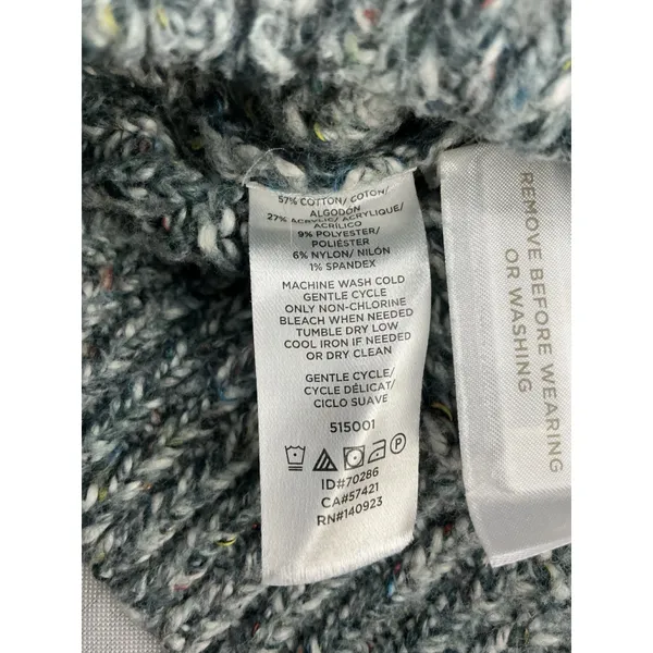 Womans Lori Grey For Loft Long Sleeve Pullover Sweater Large Multicolor - Image 4