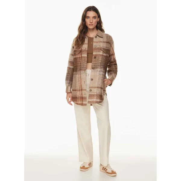 Wilfred Free Aritzia The Ganna Womens Wool Plaid Shacket Jacket M Oversized - Image 2