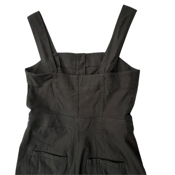 Maeve Anthropologie The Colette Jumpsuit Womens 8 Black Wide Leg Linen Blend‎ - Image 10