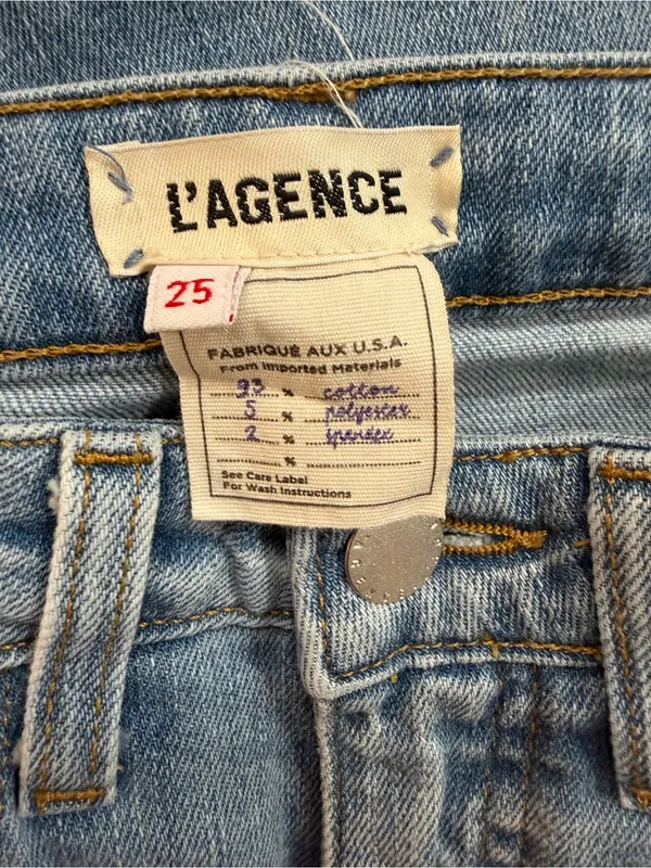 L'AGENCE High Line High Rise Skinny Distressed Jeans - Image 3
