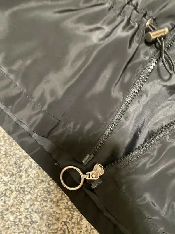 New Look Black Cinched Hooded Windbreaker Jacket - Image 4