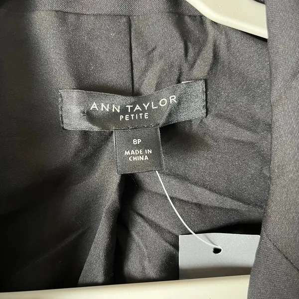 Ann Taylor Black Wool Blend Blazer Jacket Size 8 Petite Office Work Career New‎ - Image 6