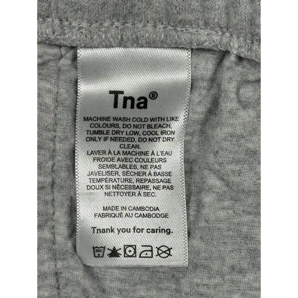 TNA Aritzia Cozy Sweatfleece Jogger Sweatpants Heather Grey XS Drawstring - Image 6