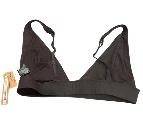 SKIMS Signature Swim plunge Bikini Top Size M Onyx NWT SOLD OUT - Image 5