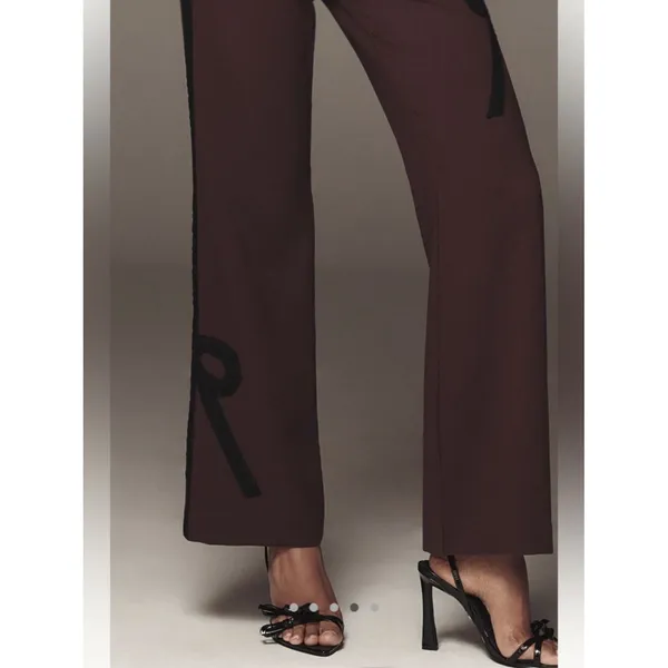 Anthropologie Maeve Ribbon Slim Flare Trouser - Image 4