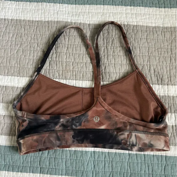 Lululemon Flow Y Bra Nulu Diamond Dye Graphite Grey Pink Pastel 8 - Image 7