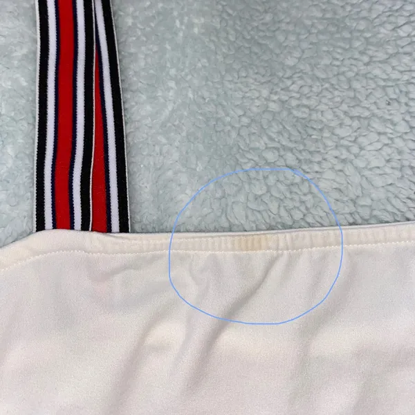 White Striped-Trim Bodysuit - Image 4