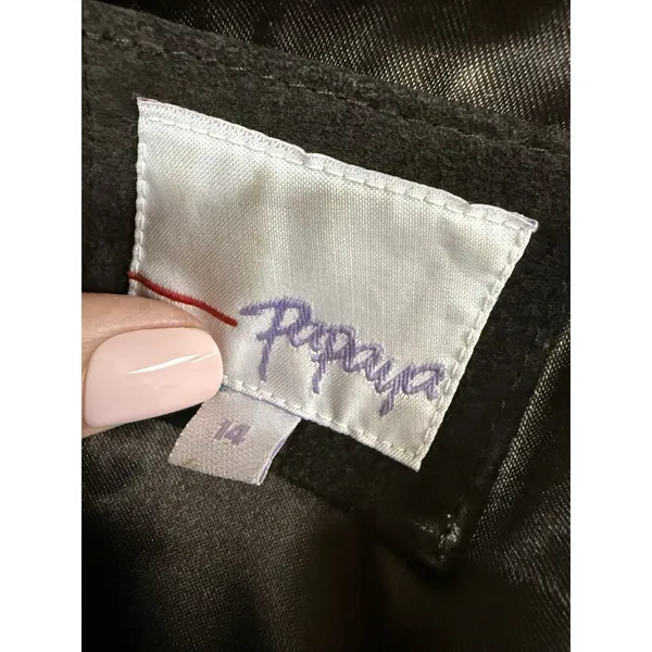 Vtg 90s/Y2K Papaya Brown Leather Women's Suede Button Front Lined Jacket 14 - Image 5