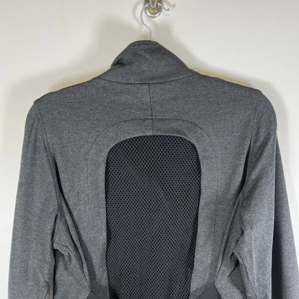 CAbi 3184 Mesh Back Jacket in Heather‎ Gray Stretch Ponte Twill Coat M $189 - Image 11