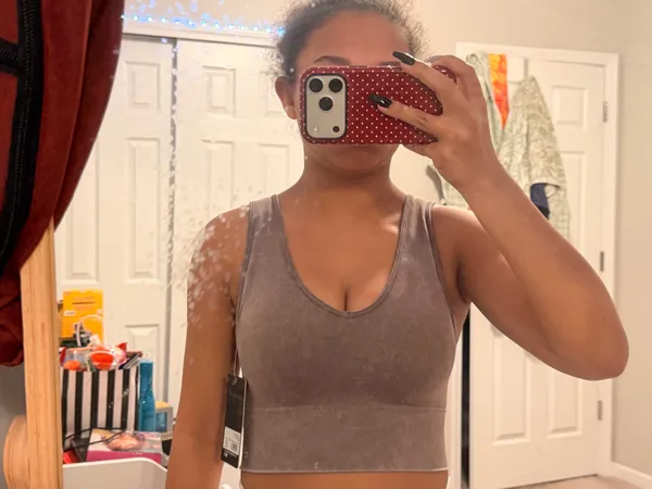 90 Degrees by Reflex Brown Sports Bra - Image 3