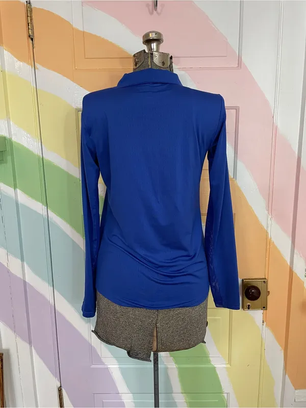 San Soleil SoCool Golf Tennis Long Sleeve Mesh Panel Shirt UPF 50 Sz S 💚🎀 - Image 6