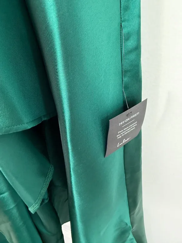 NWT Lulus Broadway Show Emerald Green High-Low Gown Dress Size Large L NEW - Image 7