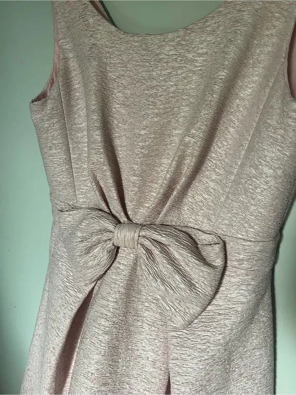 Minuet Petite Pink Bow A-Line Mini Dress - Image 3