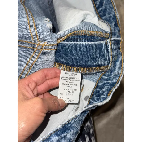 VTG Ralph Lauren Jeans Womens Distressed‎ Blue RL Light Wash Polo Jeans Co Sz 10 - Image 4