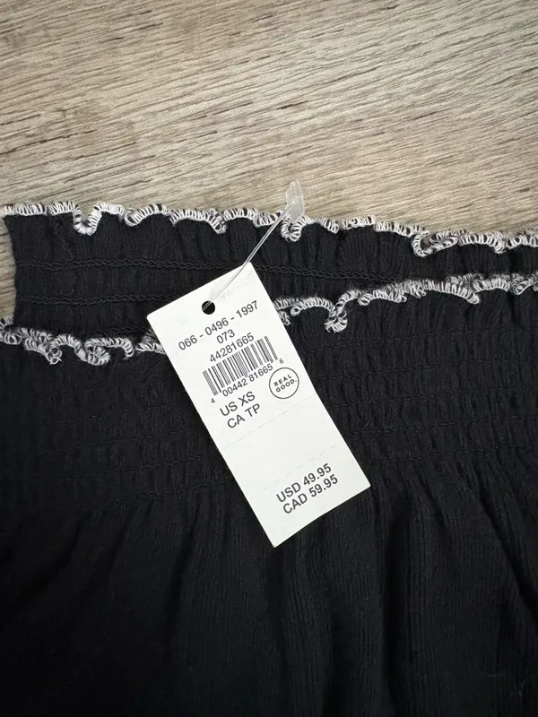 NWT Aerie Pointelle Balloon Pajama Pant in Black Sz XS - Image 4