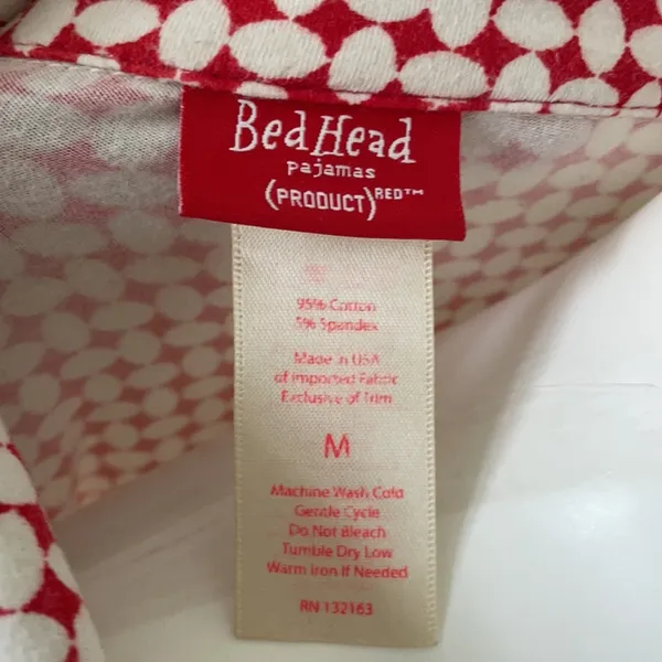 BedHead for RED long sleeve pajama shirt medium - Image 5