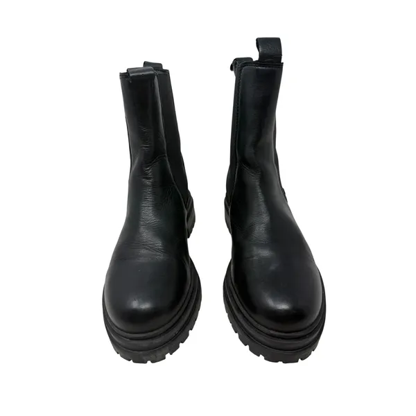 Miz Mooz Black Leather Chelsea Boots Chunky Lug Sole Platform Black Size US 6 - Image 2