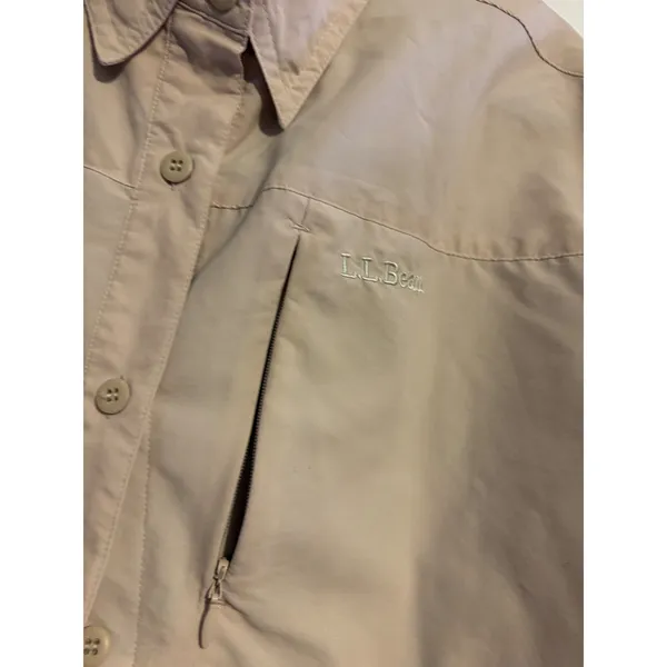 LLBean‎ Womens No Fly Zone Long Sleeve Button Up Outdoor Shirt Sand Dune XL Reg - Image 4