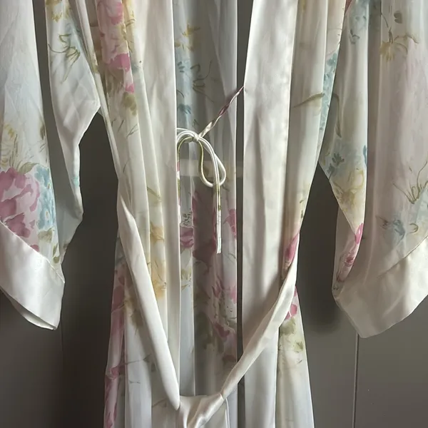 Victoria's Secret Collection Kimono Robe Women's Size L Floral Vintage 90s Robe - Image 11