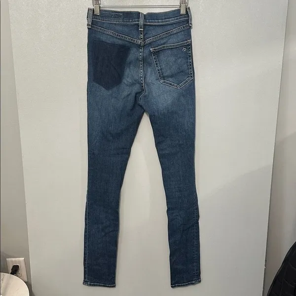 Rag & Bone Womens Skinny Jeans Eddy Blue Shadow Pocket Size 26 - Image 3