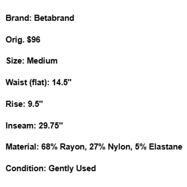 Betabrand Dress Pants Yoga Straight Ponte Navy M Work Office Career Athleisure - Image 4