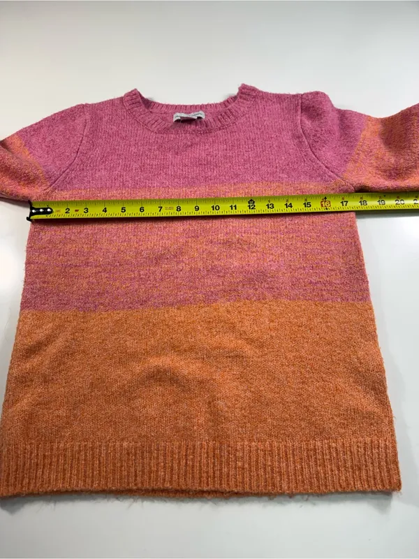 cupcakes & cashmere Pink to Orange Ombre Crewneck Sweater - Image 4