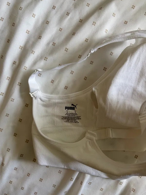 Puma Sports Bra White - Image 3