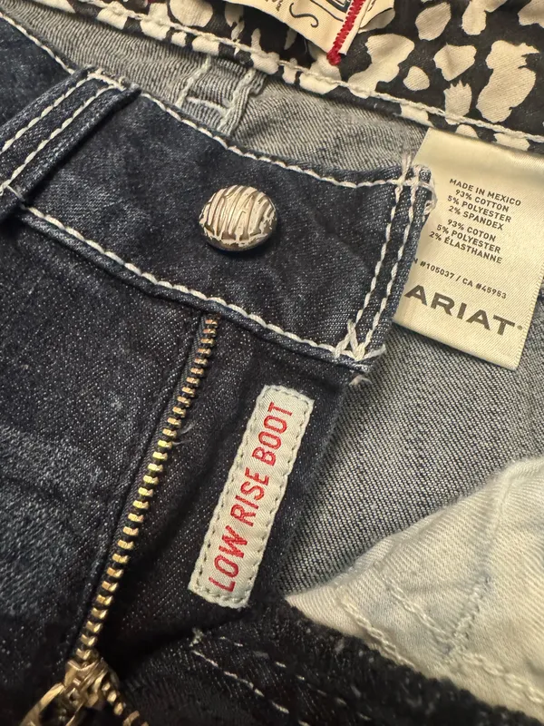 Ariat Size 25 R Low Rise Boot Jeans Denim - Image 5