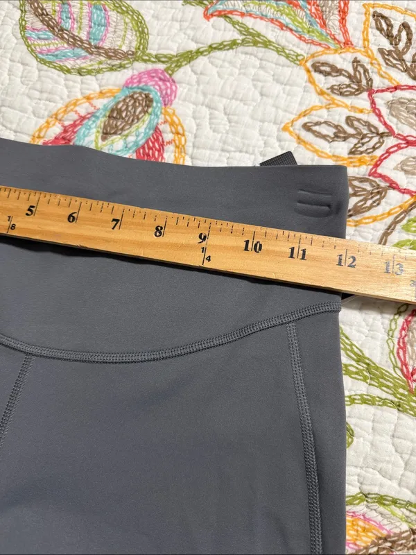 Baleaf women’s size medium grey wide leg slit side yoga pants leggings new - Image 3