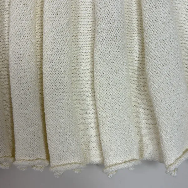 FP Beach Chunky Knit Pleated Skirt‎ Cream Size Medium - Image 3