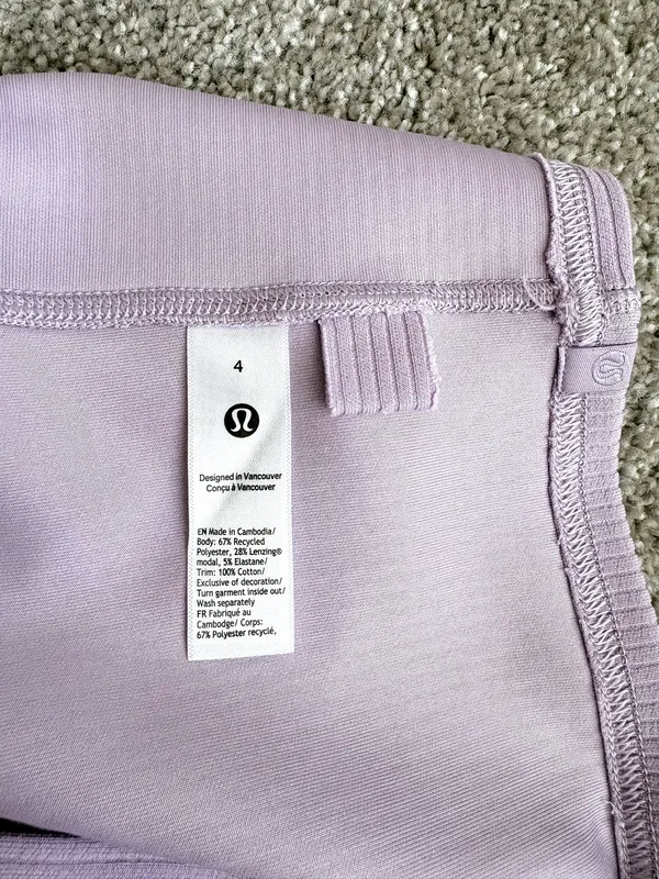 Lululemon Ribbed Softstreme High-Rise Short 4” Lilac Ether 4 - Image 6