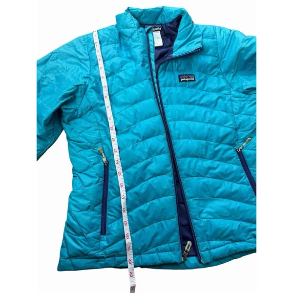 Womens PATAGONIA Blue Goose Down Puffy Sweater Full Zip Sweater Jacket Small - Image 5