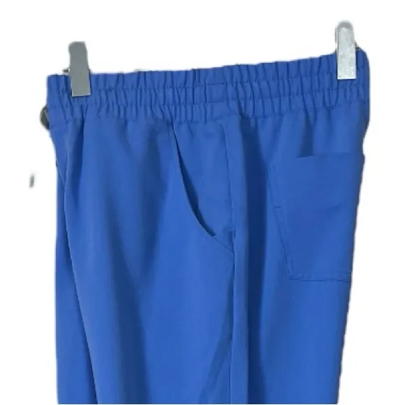 FIGS Jogger Pants Pull On Scrubs Zip Cargo Pocket Blue Women’s Size Medium - Image 7