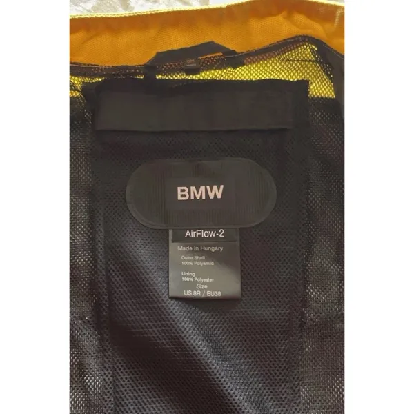 BMW Air Flow 2 Women's Size 8R Motorcycle Jacket Padding Armor Yellow RARE - Image 8