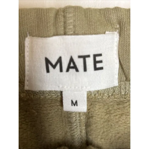 Mate the Label Organic Fleece Relaxed Pocket Sweatpant Flax Medium $128 NWOT - Image 3