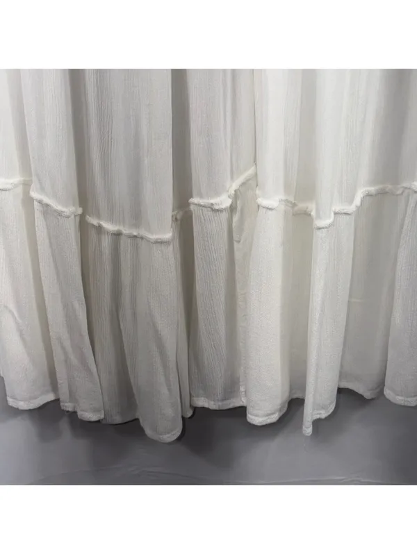 Gypsie Blu White Tiered Boho Maxi Skirt Size M - Image 4