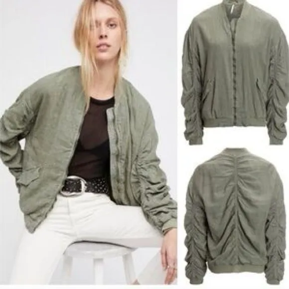 FREE PEOPLE Utility Bomber‎ Jacket - Image 2