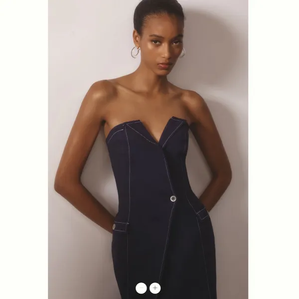Anthropologie Maeve Strapless Linen Mini Dress - Image 2
