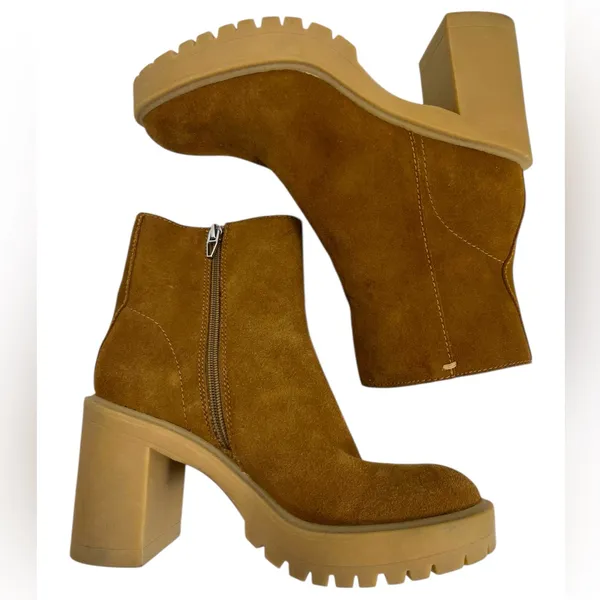 Dolce Vita Celia Suede Platform Boot Tan Size 7.5 - Image 4