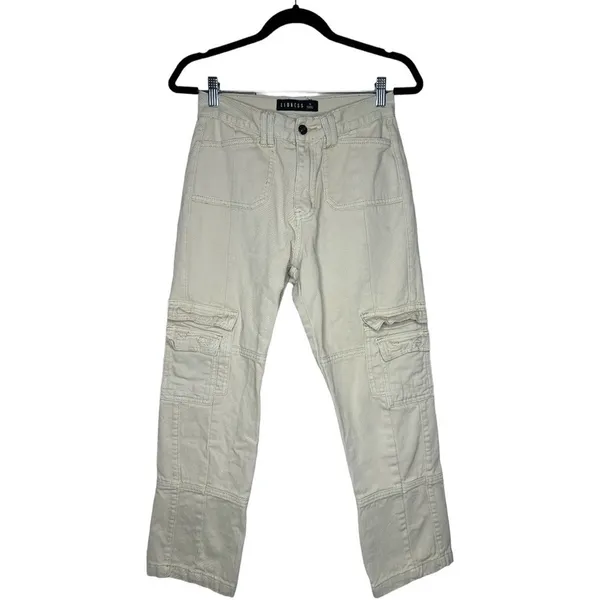 Lioness Stacey High Rise Cargo Pants Tan Beige Small - Image 3