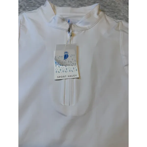 Sport Haley Womens White Long Sleeve 1/4 Zip‎ Golf Pullover Top XL NWT - Image 2