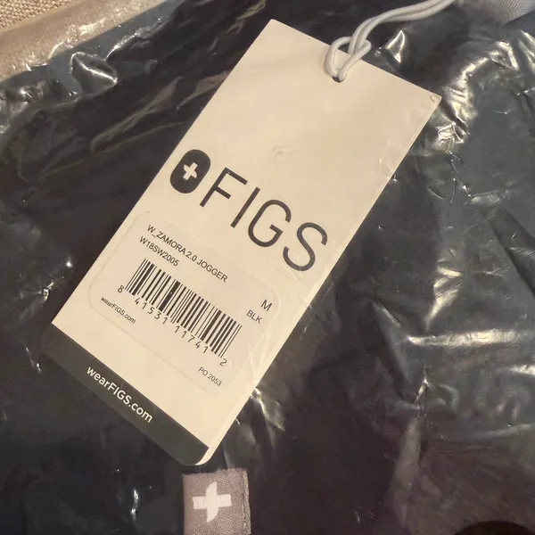 FIGS Zamora Jogger Scrub Pants Solid Black Medical Office Work Women's Size NWT - Image 3
