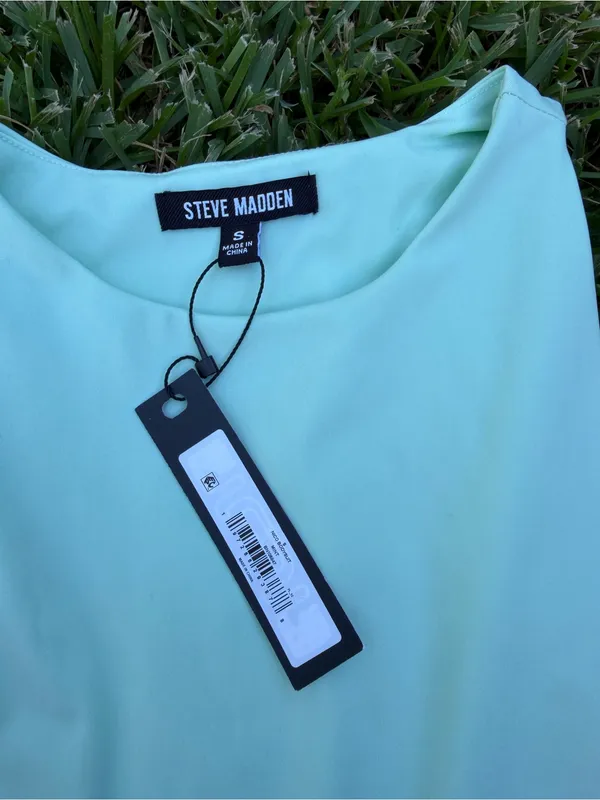 Steve Madden Nico Mint High Neck Stretch Bodysuit NWT Size Small - Image 6