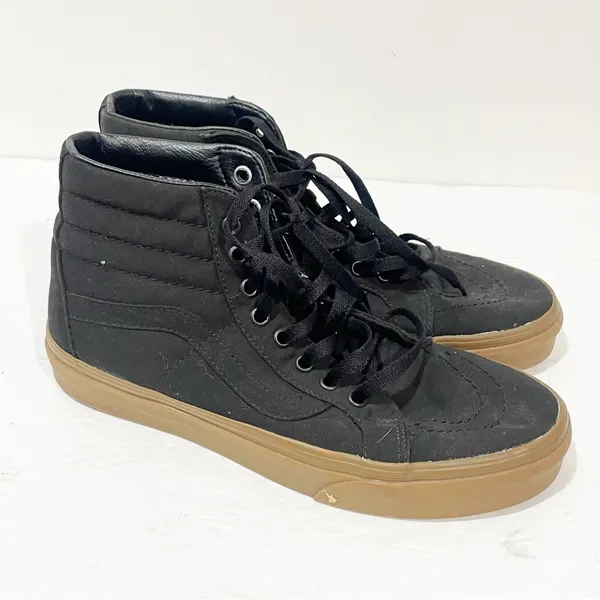VANS Sk8 Women’s‎ Size 9.5 Reissue Canvas High Black Gum - Image 3
